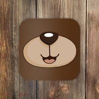 Bear Smiling Face Coaster thumb 0
