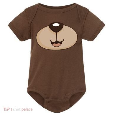 Bear Smiling Face Baby Bodysuit