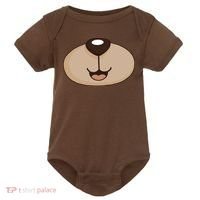 Bear Smiling Face Baby Bodysuit thumb 0