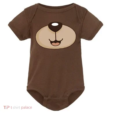 Bear Smiling Face Baby Bodysuit