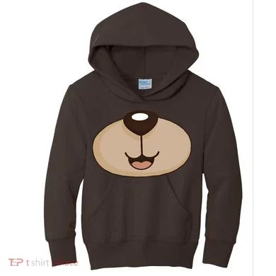 Bear Smiling Face Kids Hoodie