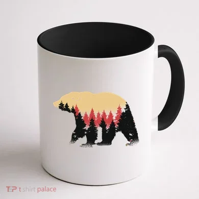 Bear Trees Coffee Mug back