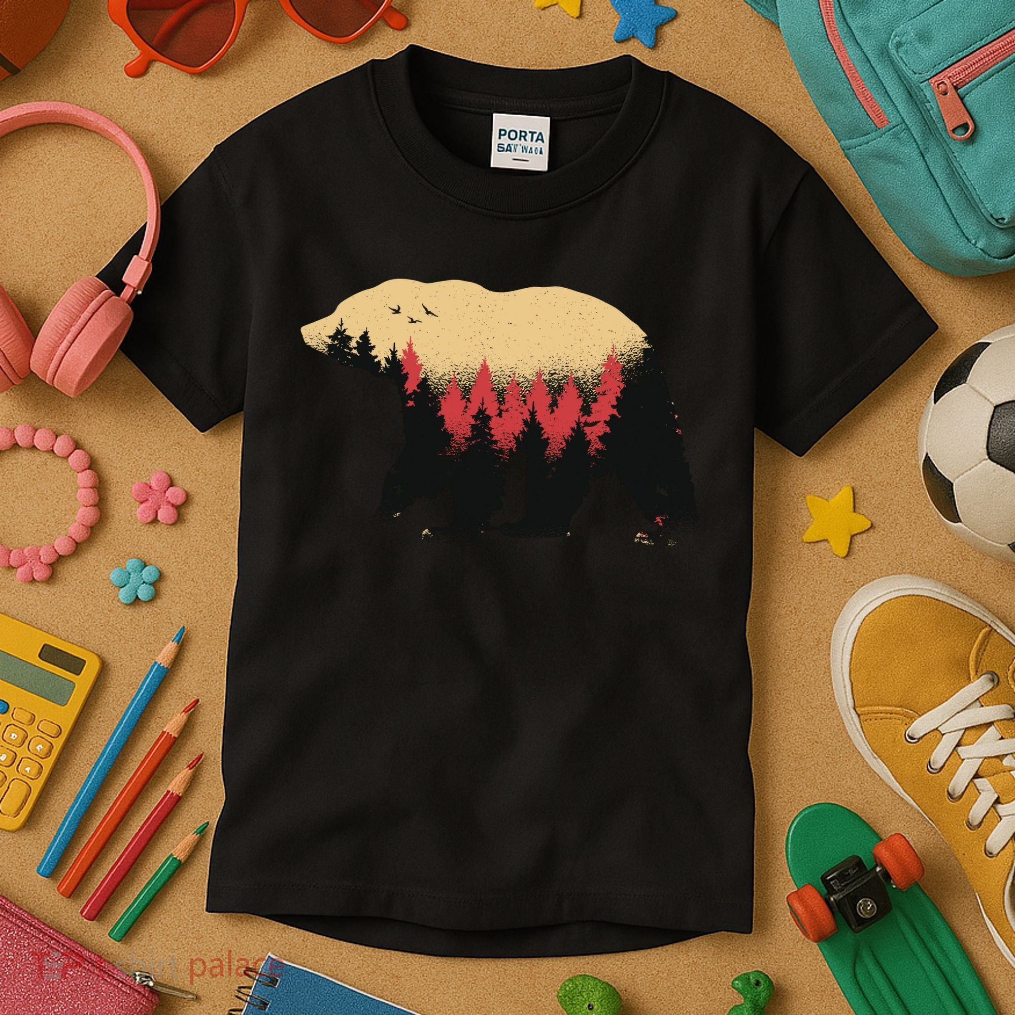 Bear Trees Kids T-Shirt