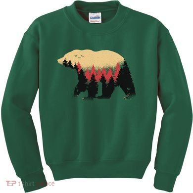 Bear Trees Kids Sweatshirt