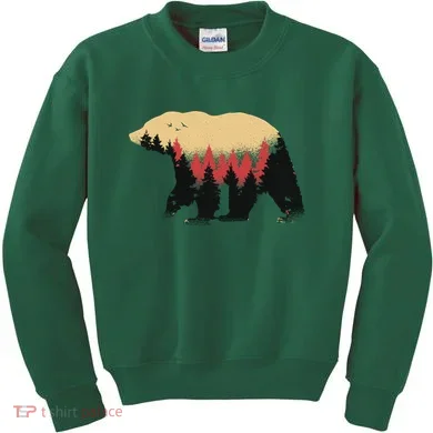 Bear Trees Kids Sweatshirt