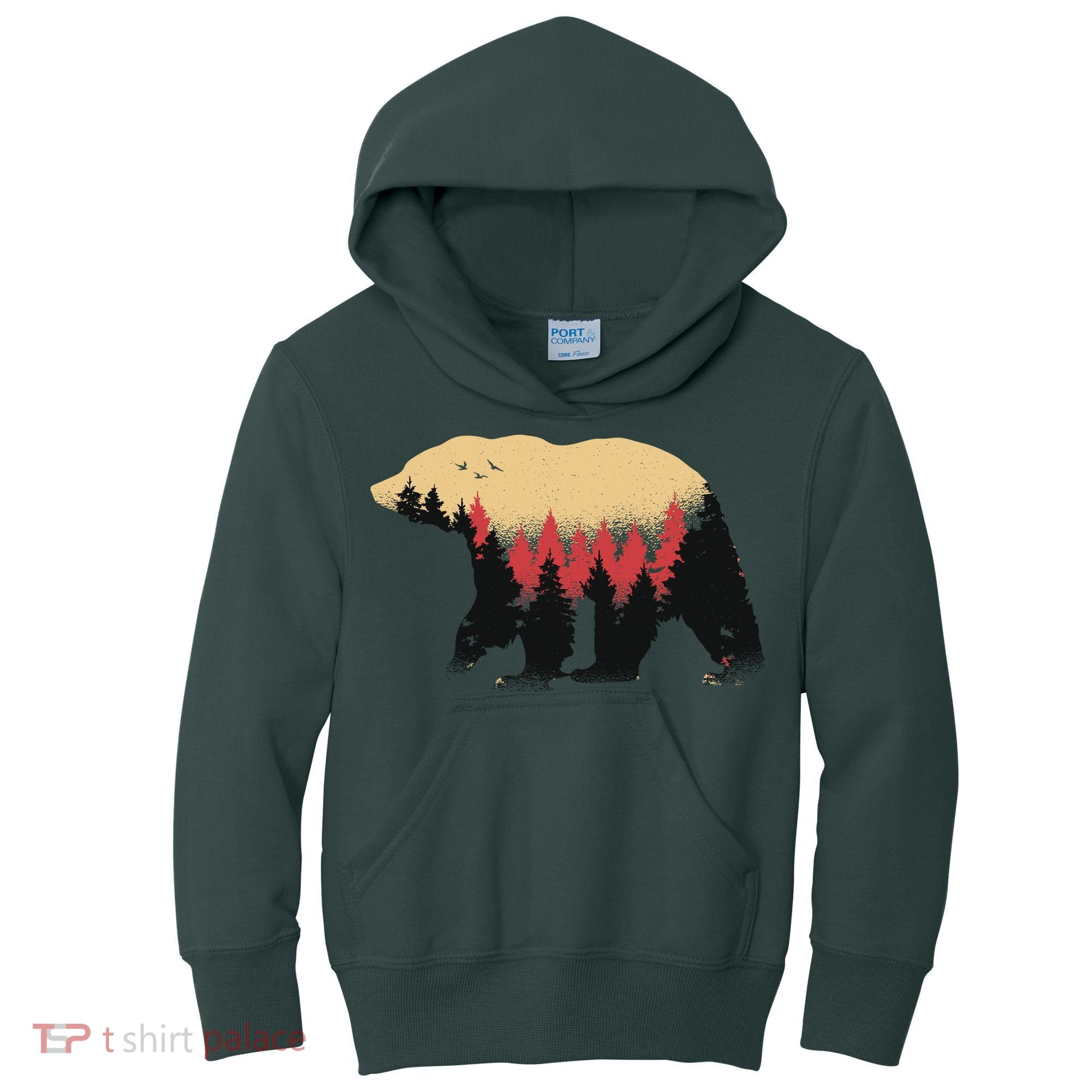 Bear Trees Kids Hoodie