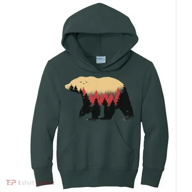 Bear Trees Kids Hoodie