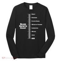 Beard Growth Ruler Funny Man To God Chart Long Sleeve Shirt thumb 0