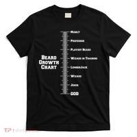 Beard Growth Ruler Funny Man To God Chart T-Shirt thumb 0