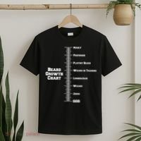 Beard Growth Ruler Funny Man To God Chart T-Shirt thumb 2