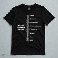 Beard Growth Ruler Funny Man To God Chart T-Shirt thumb 5