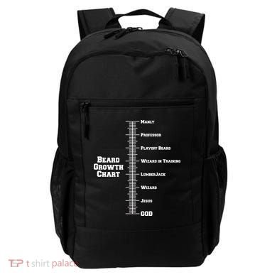 Beard Growth Ruler Funny Man To God Chart Backpack