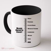 Beard Growth Ruler Funny Man To God Chart Coffee Mug thumb 0