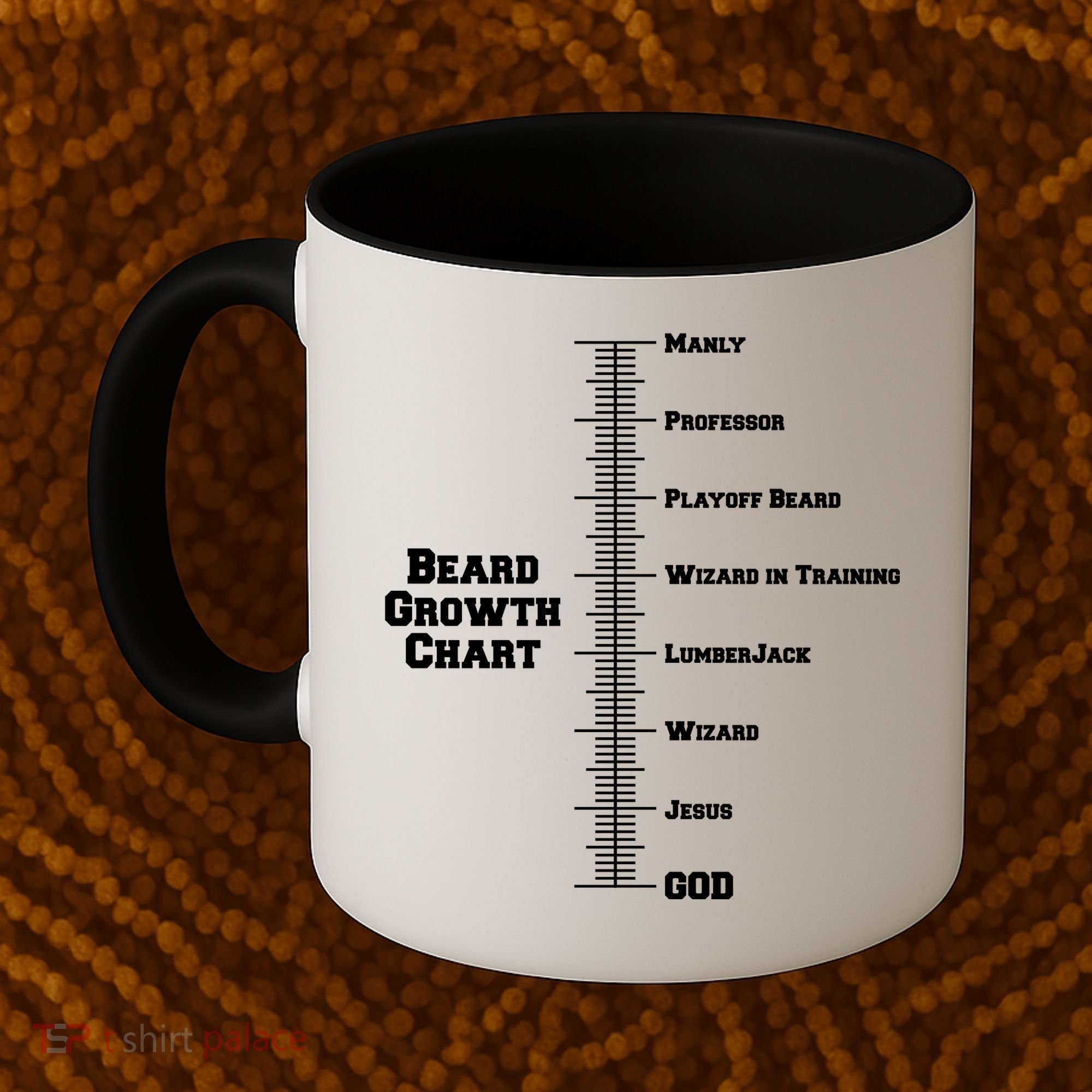 Beard Growth Ruler Funny Man To God Chart Coffee Mug