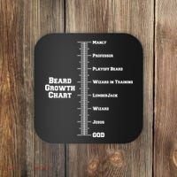 Beard Growth Ruler Funny Man To God Chart Coaster thumb 0