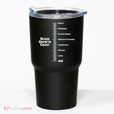 Beard Growth Ruler Funny Man To God Chart Tumbler