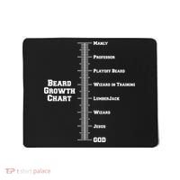 Beard Growth Ruler Funny Man To God Chart Mousepad thumb 0