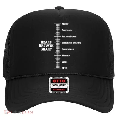 Beard Growth Ruler Funny Man To God Chart Hat