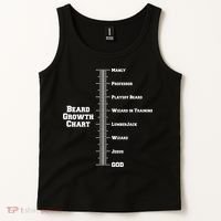 Beard Growth Ruler Funny Man To God Chart Tank Top thumb 2