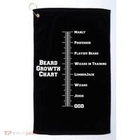 Beard Growth Ruler Funny Man To God Chart Golf Towel thumb 0