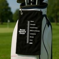 Beard Growth Ruler Funny Man To God Chart Golf Towel thumb 2