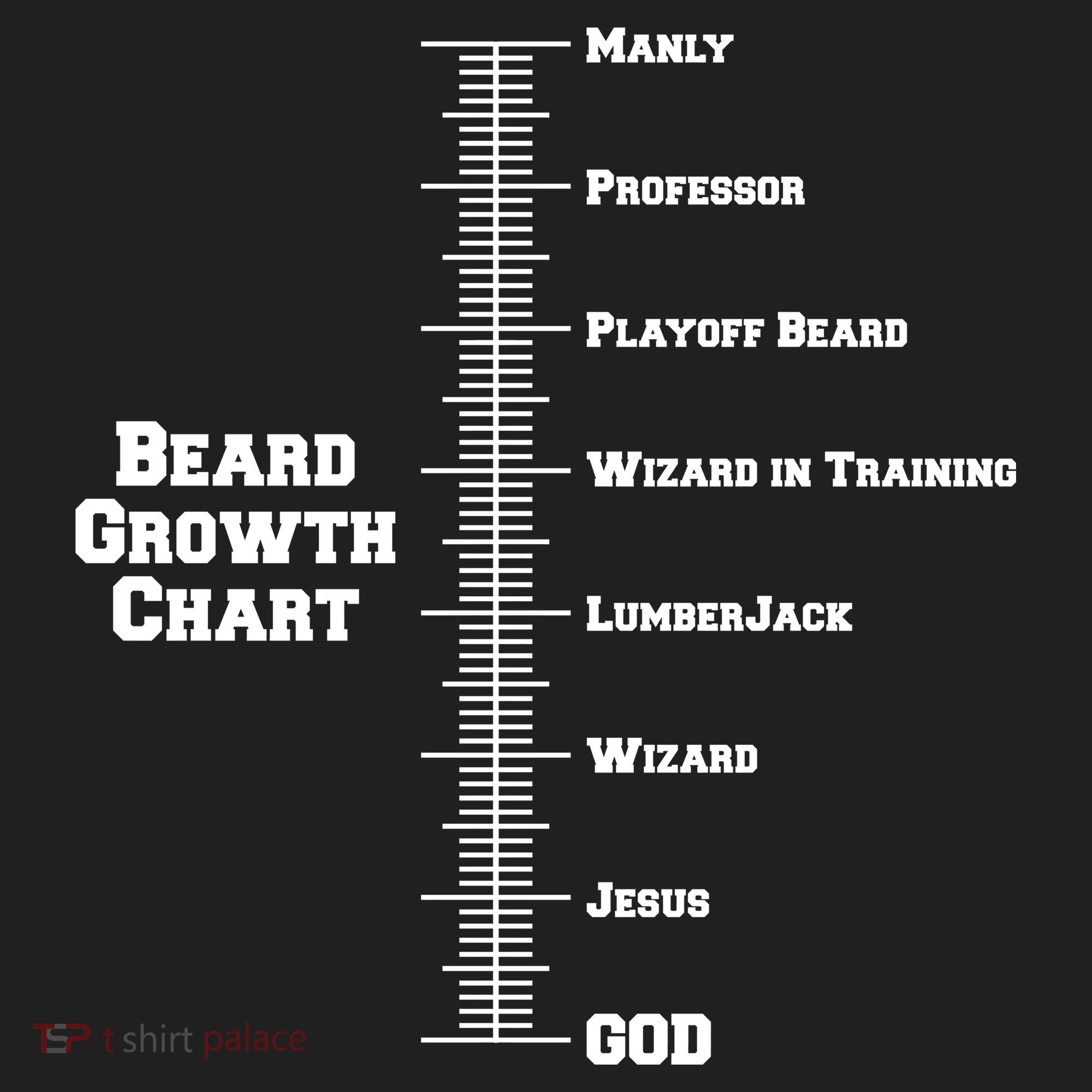 Beard Growth Ruler Funny Man To God Chart Golf Towel