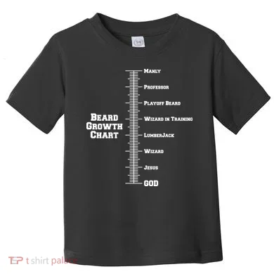 Beard Growth Ruler Funny Man To God Chart Toddler T-Shirt
