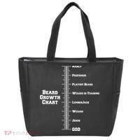 Beard Growth Ruler Funny Man To God Chart Tote Bag thumb 0