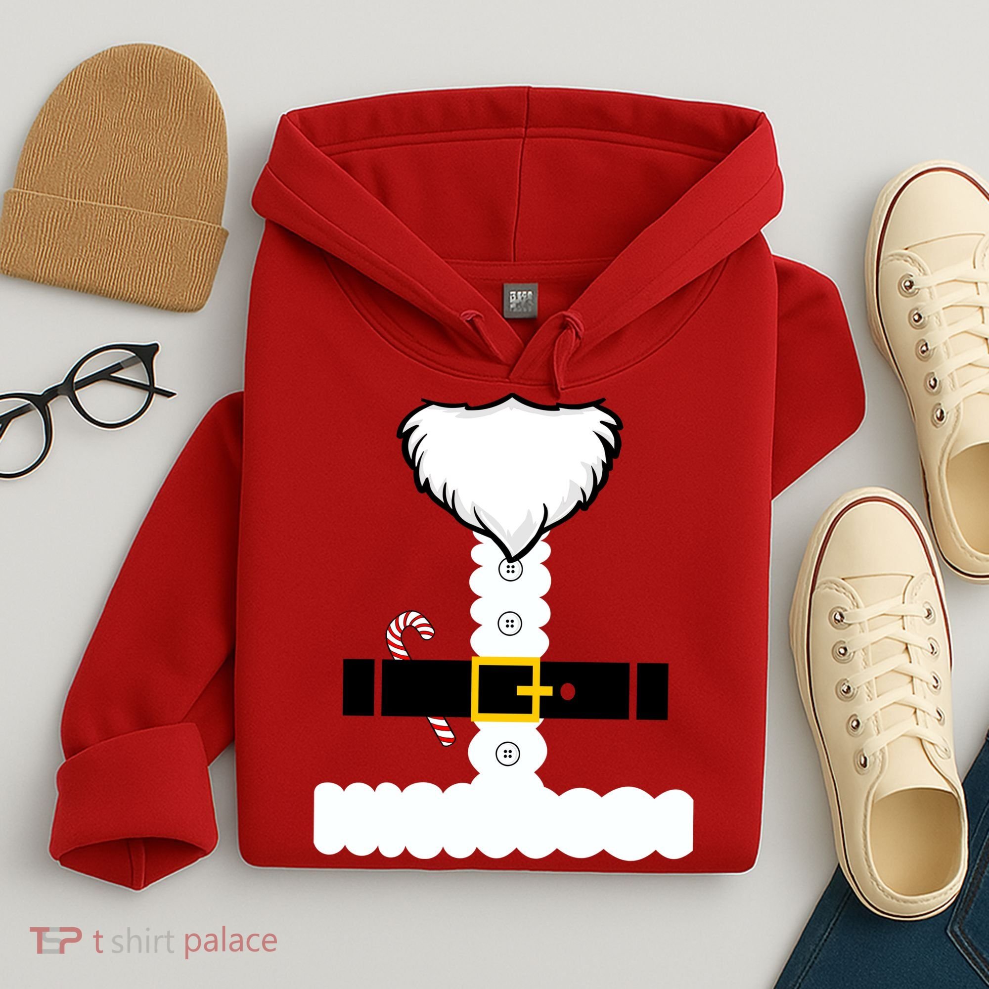 Beard Santa Claus Costume Suit Hoodie