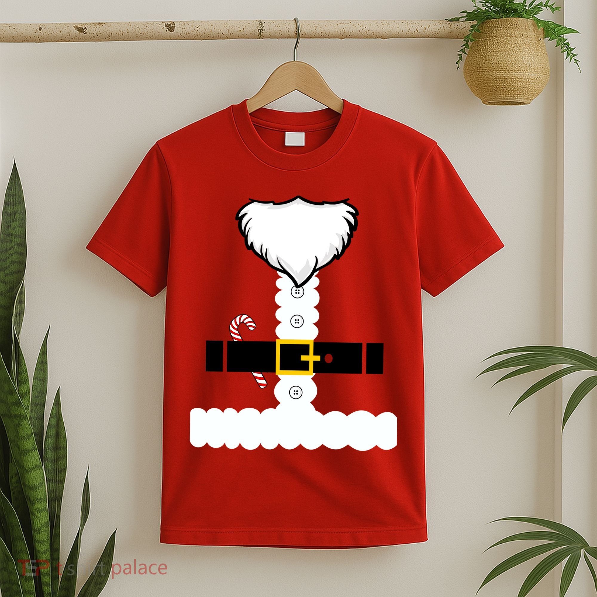 Beard Santa Claus Costume Suit T-Shirt