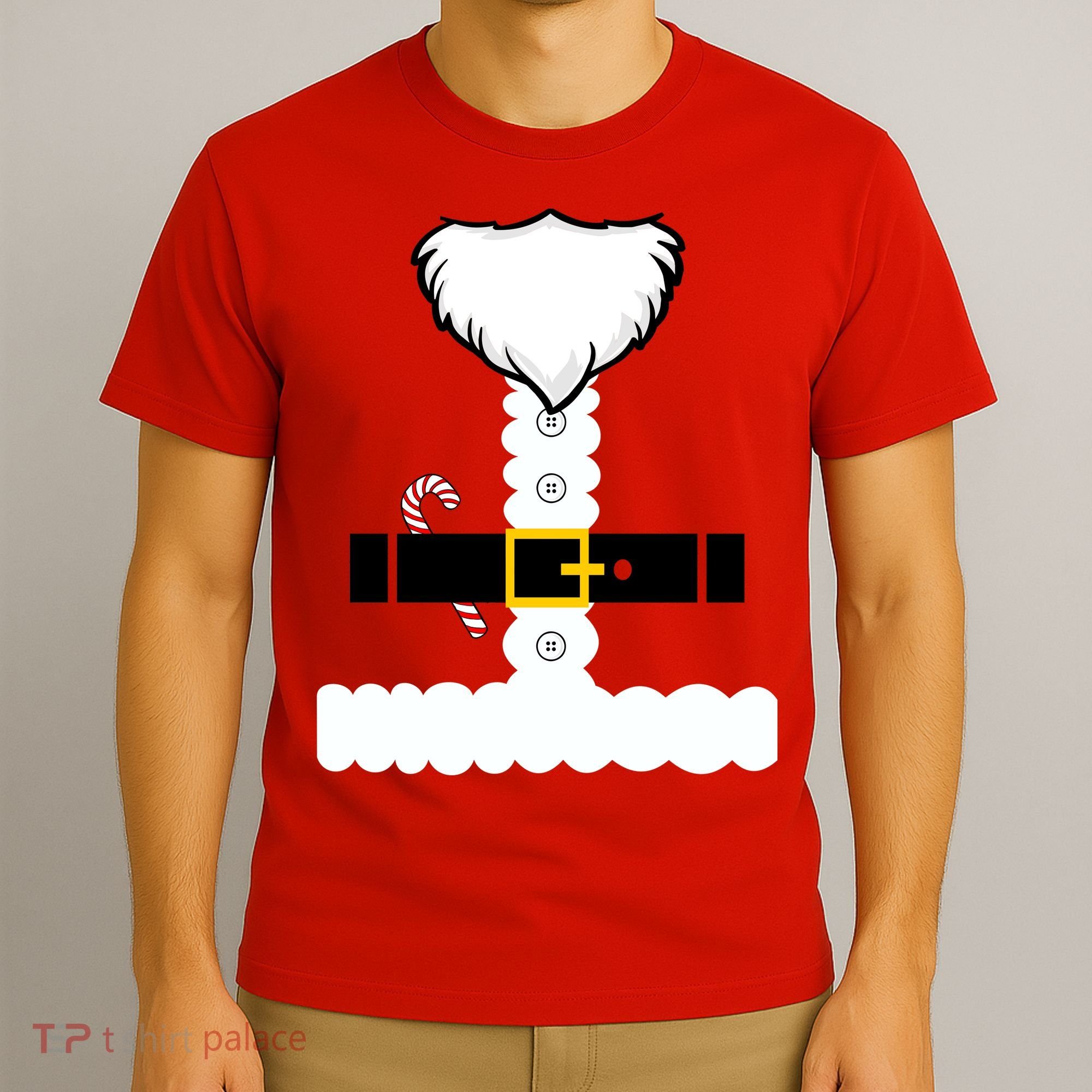 Beard Santa Claus Costume Suit T-Shirt