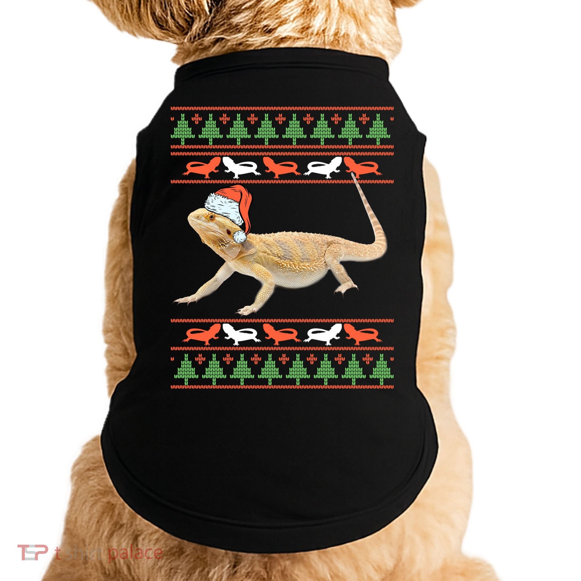 Bearded Dragon Christmas Doggie Tank