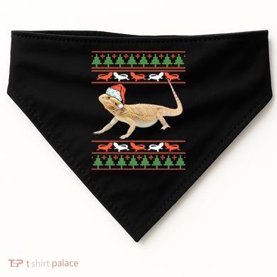 Bearded Dragon Christmas USA-Made Doggie Bandana