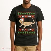 Bearded Dragon Christmas Tall T-Shirt thumb 2