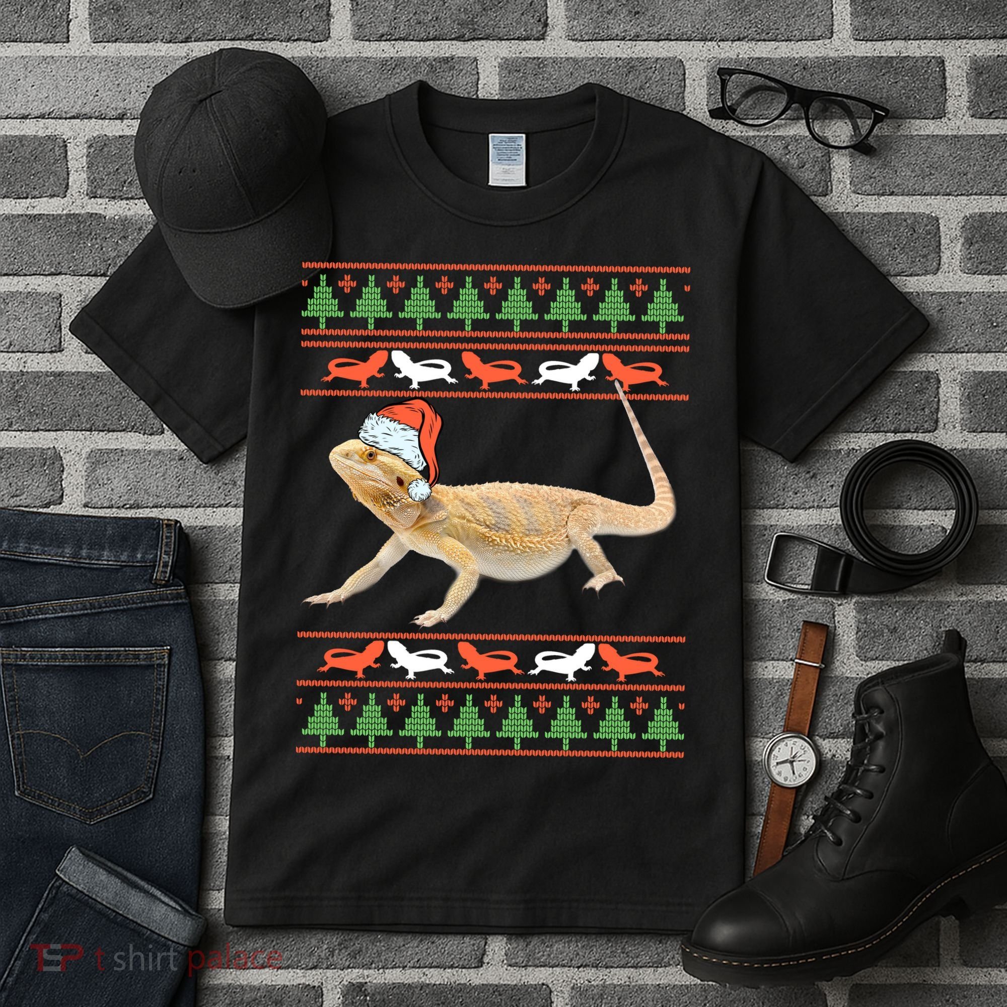 Bearded Dragon Christmas Tall T-Shirt