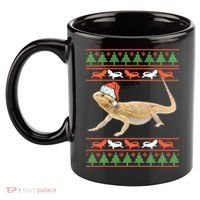 Bearded Dragon Christmas 11oz C Handle Ceramic Mug thumb 2
