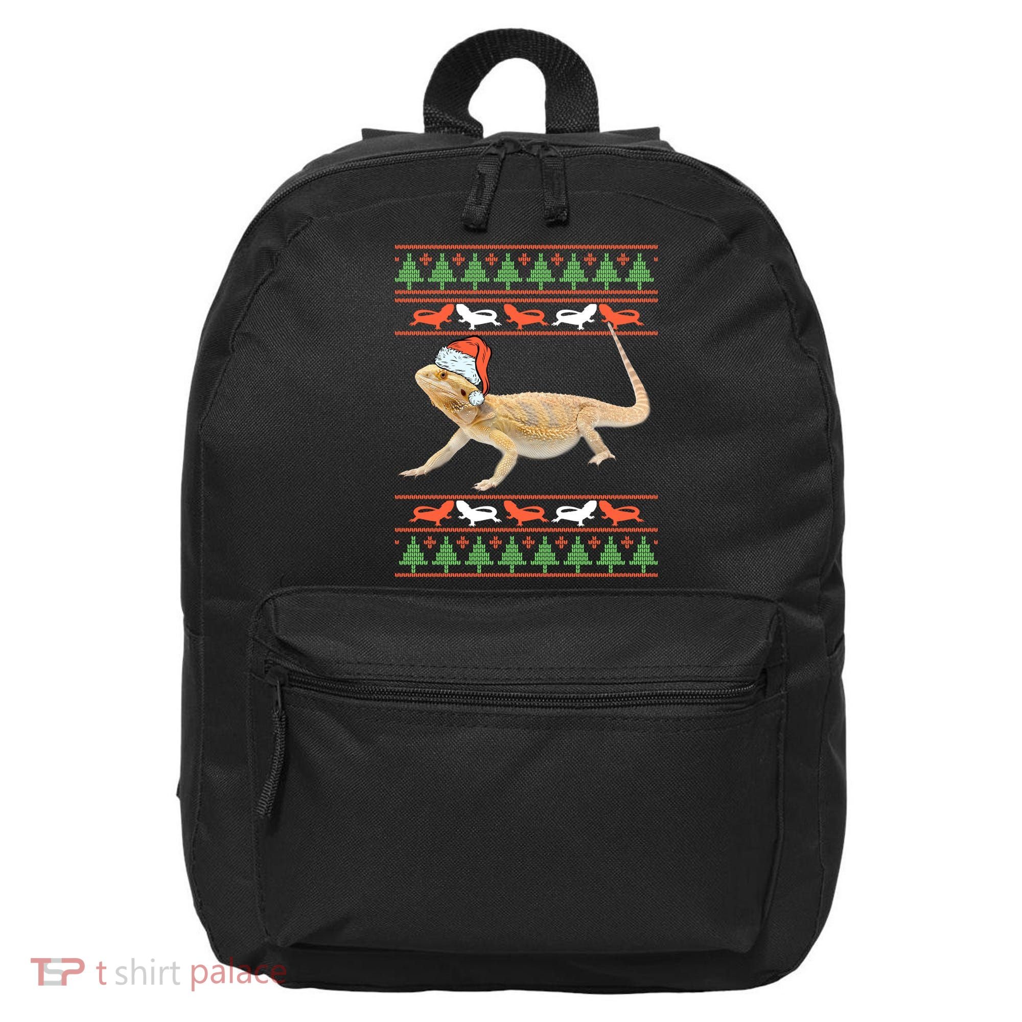 Bearded Dragon Christmas 16 in Basic Backpack