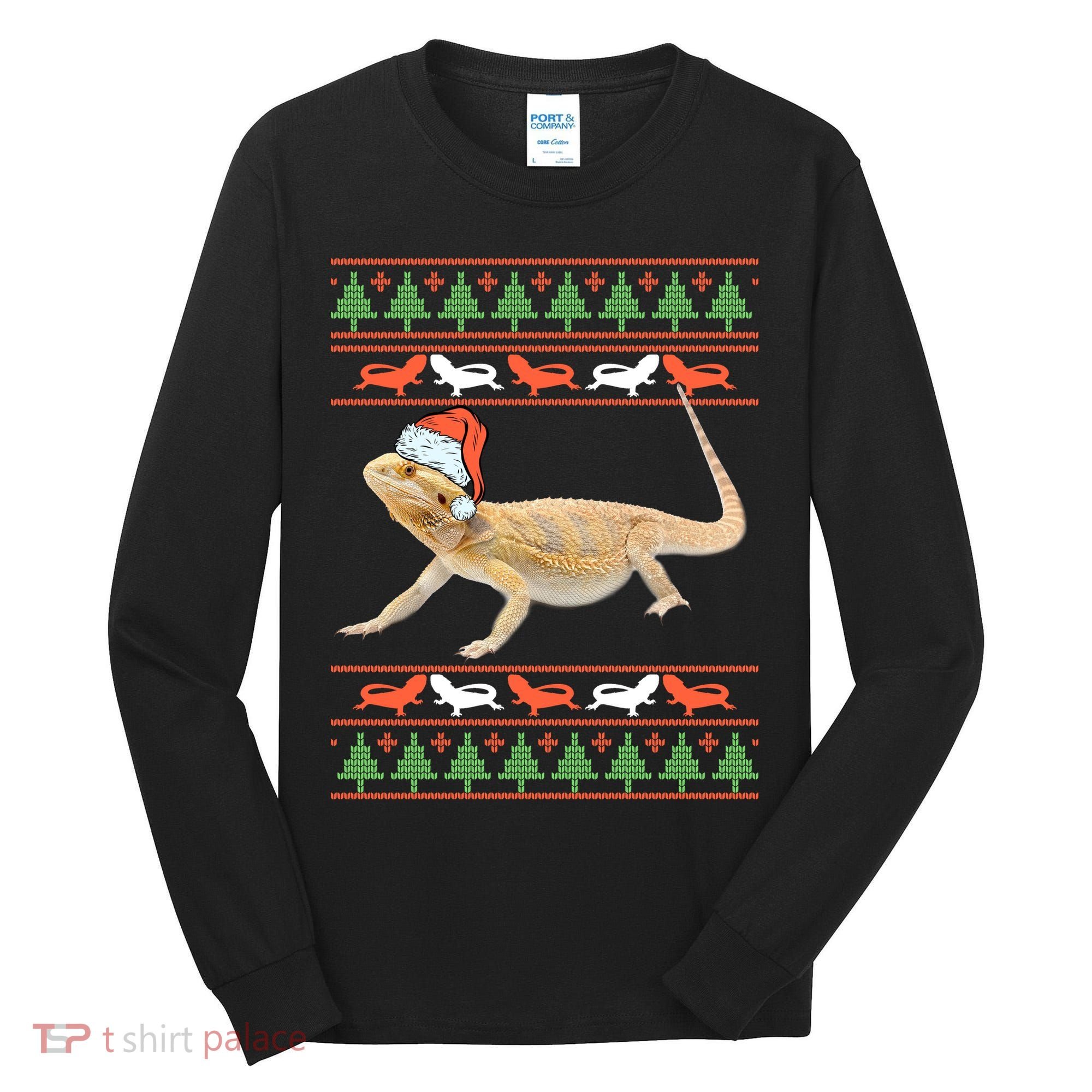 Bearded Dragon Christmas Tall Long Sleeve Shirt