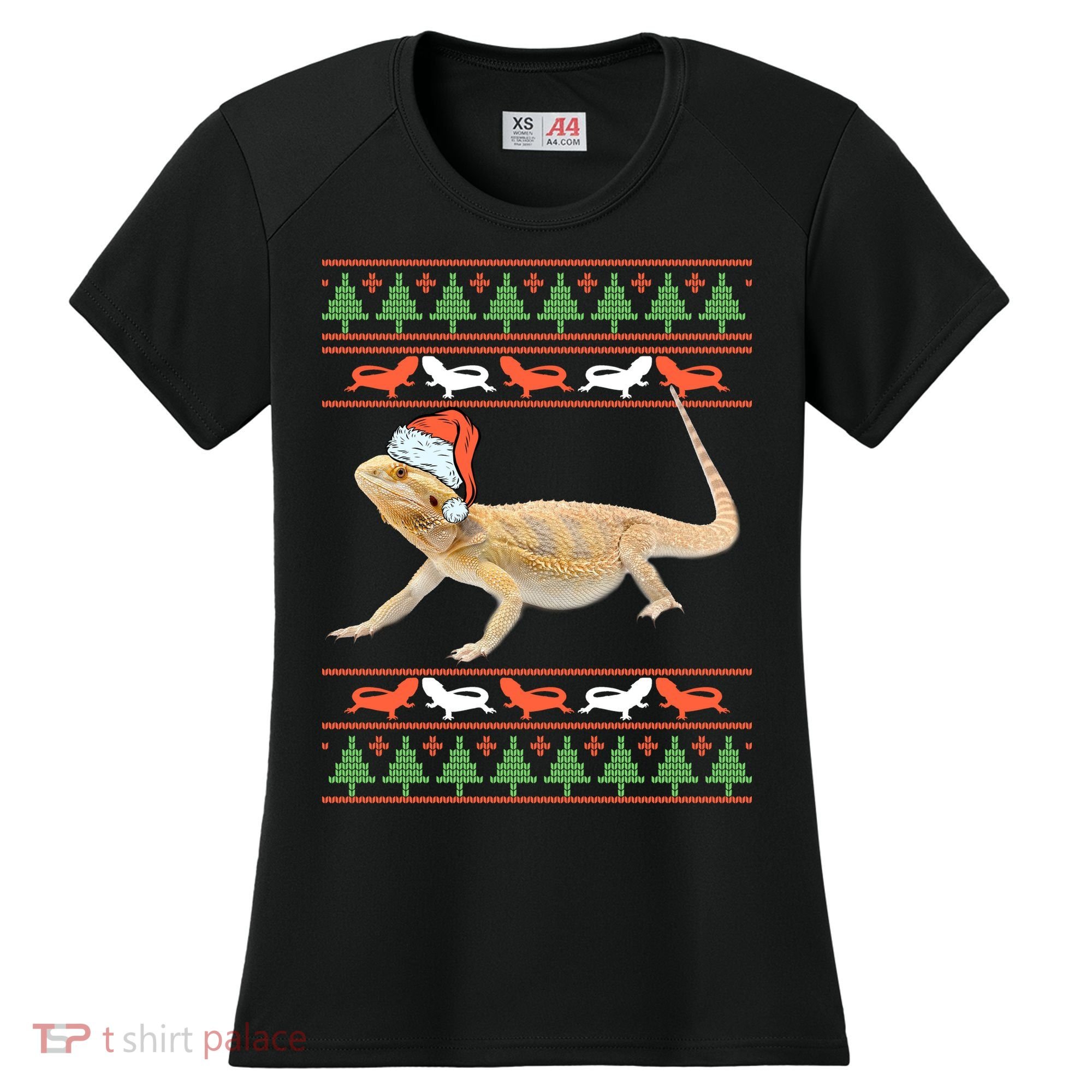 Bearded Dragon Christmas Women's Cooling Performance Crew T-Shirt
