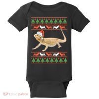 Bearded Dragon Christmas Baby Bodysuit thumb 0