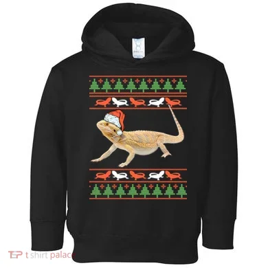 Bearded Dragon Christmas Toddler Hoodie