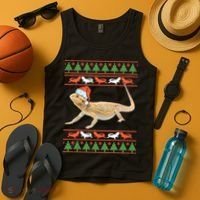 Bearded Dragon Christmas Tank Top thumb 4