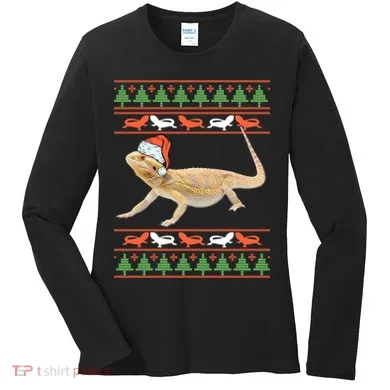 Bearded Dragon Christmas Women's Long Sleeve Shirt