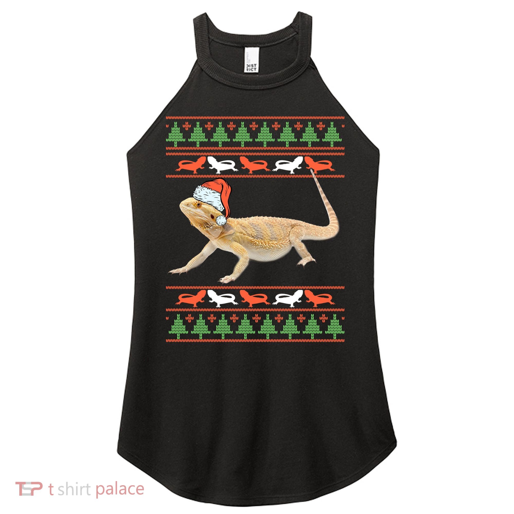 Bearded Dragon Christmas Women's Perfect Tri Rocker Tank