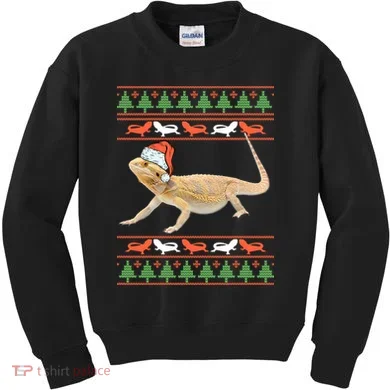 Bearded Dragon Christmas Kids Sweatshirt