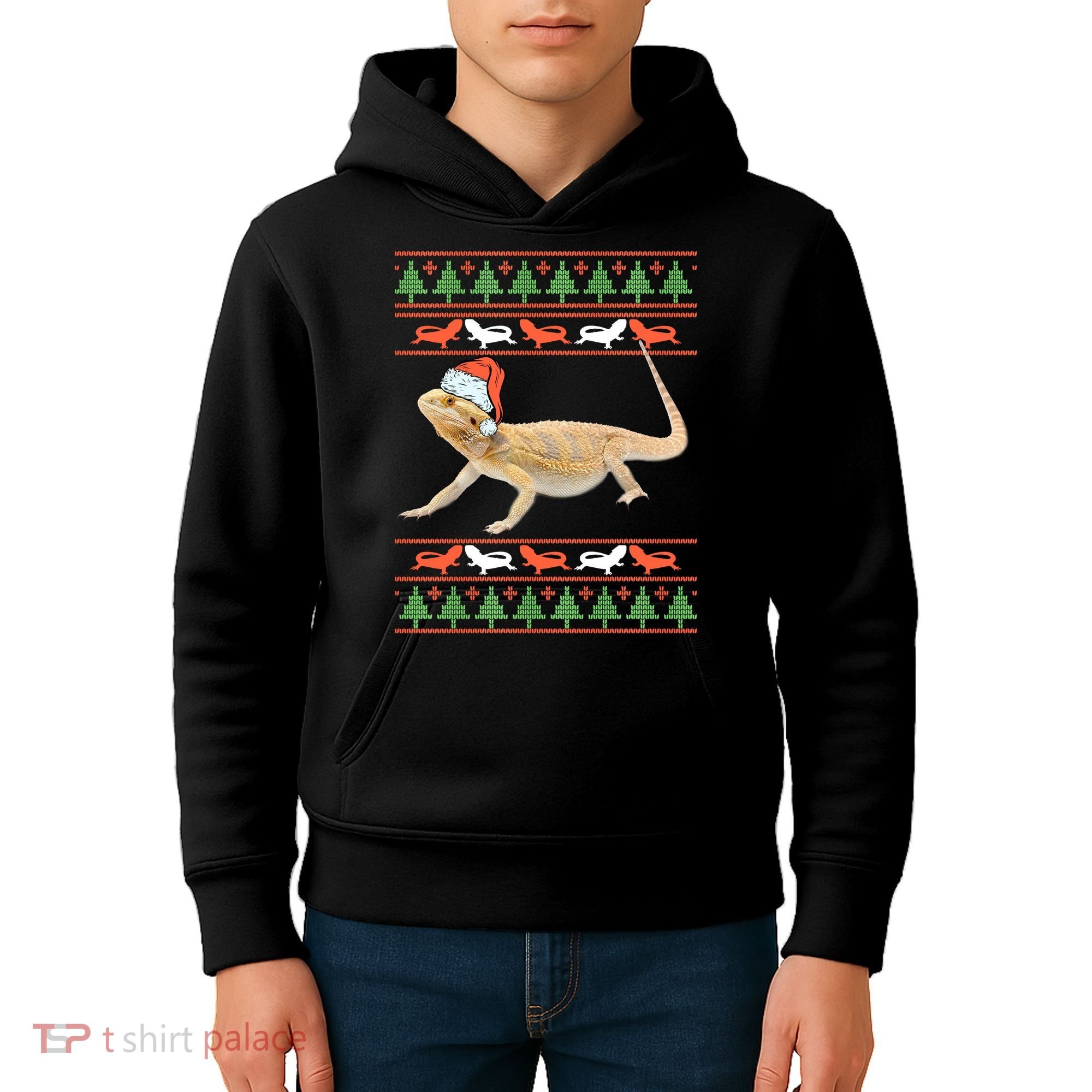 Bearded Dragon Christmas Kids Hoodie