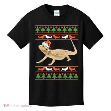 Bearded Dragon Christmas Kids T-Shirt