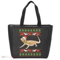 Bearded Dragon Christmas Tote Bag thumb 0