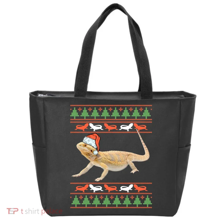 Bearded Dragon Christmas Tote Bag