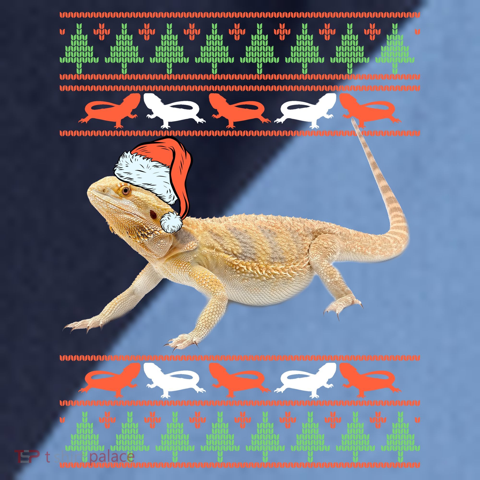 Bearded Dragon Christmas Raglan Baseball Sleeve Shirt